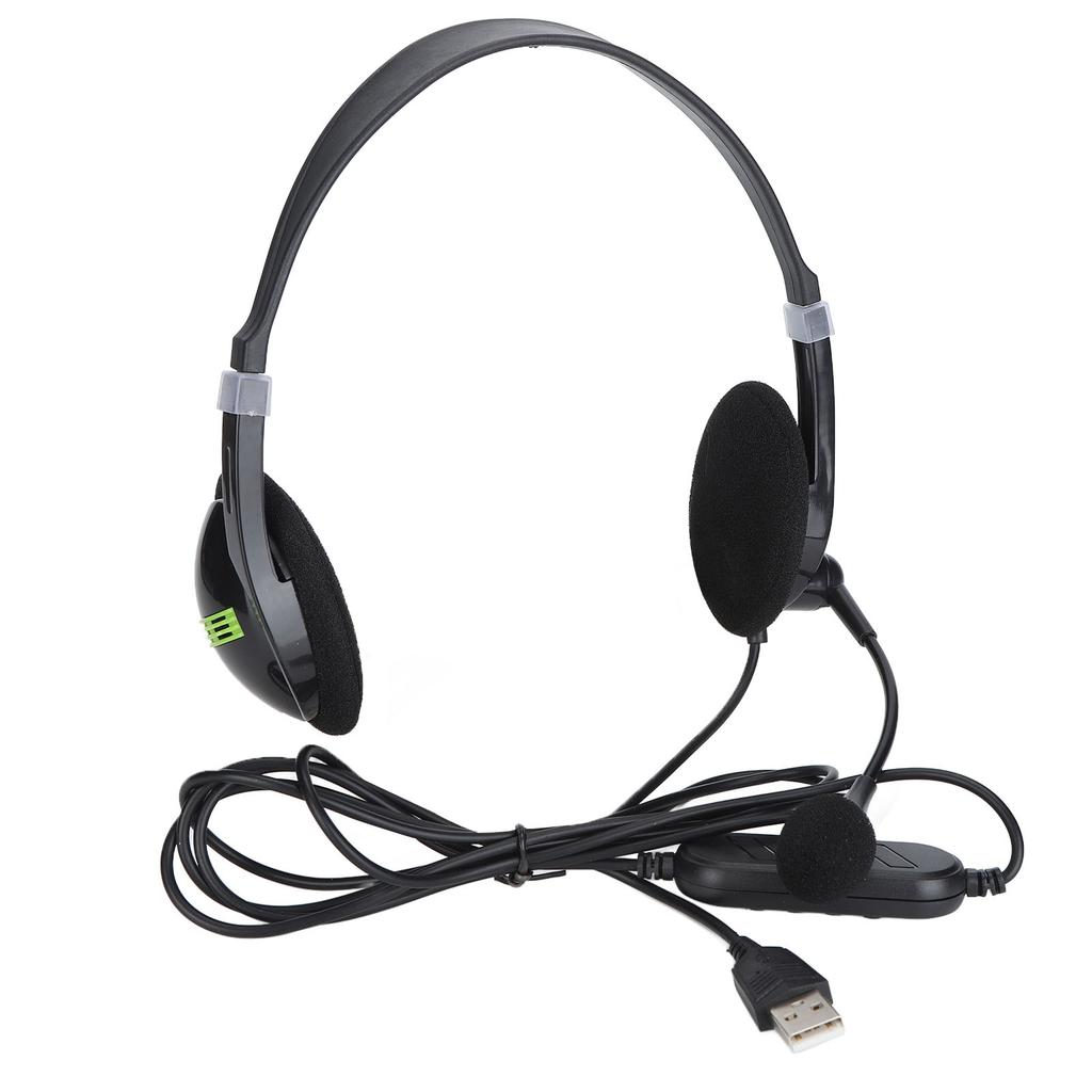 SY440MV Wired Headset 3.5mm USB Customer Service Over Ear Headphones with Noise Cancelling Microphone