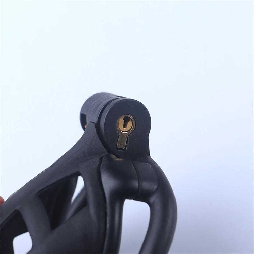 Мужской замок целомудрия целомудренный сосуд черный свет ПВХ пенис кольцо защелкивающееся кольцо многоразмерная клетка SM секс-игрушки BDSM