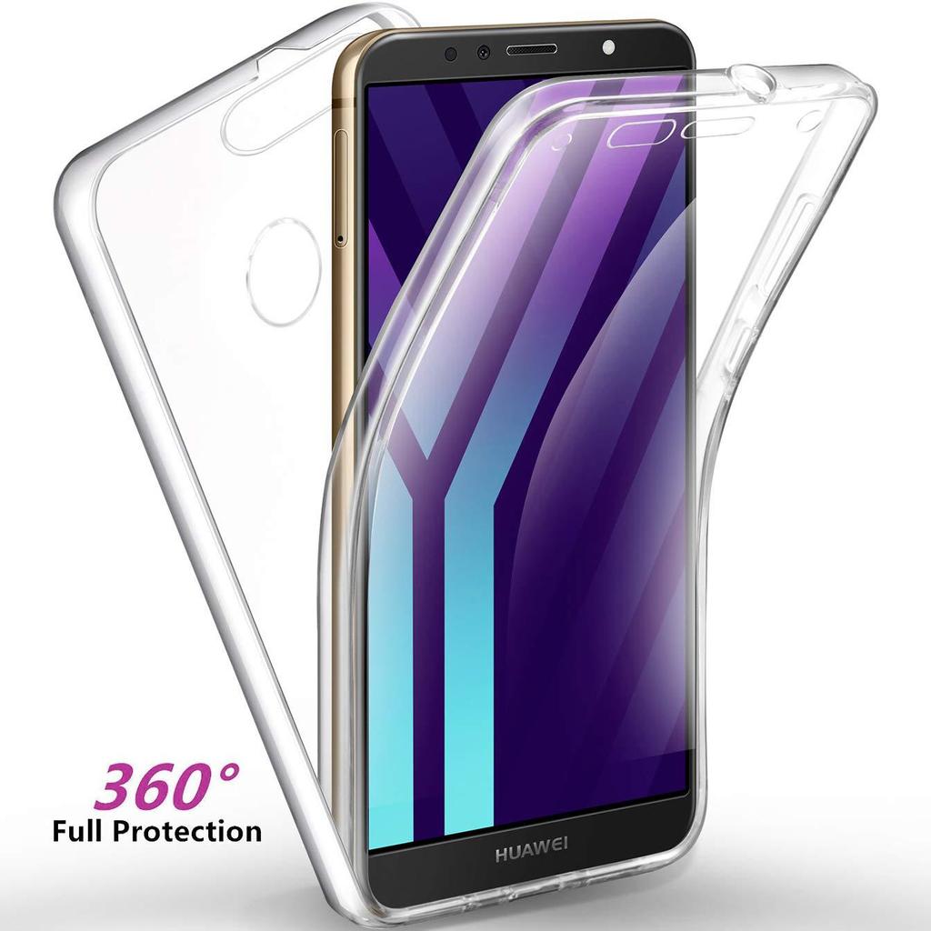 Чехол для телефона с поворотом на 360 градусов, силиконовый кристально чистый полный защитный чехол для iPhone Samsung Huawei Honor Xiaomi Redmi OPPO Realme Vivo OnePlus