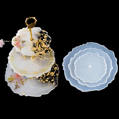 3-х уровневая нерегулярная подставка для фруктового блюда, подставка для форм для литья своими руками из эпоксидной смолы и силикона