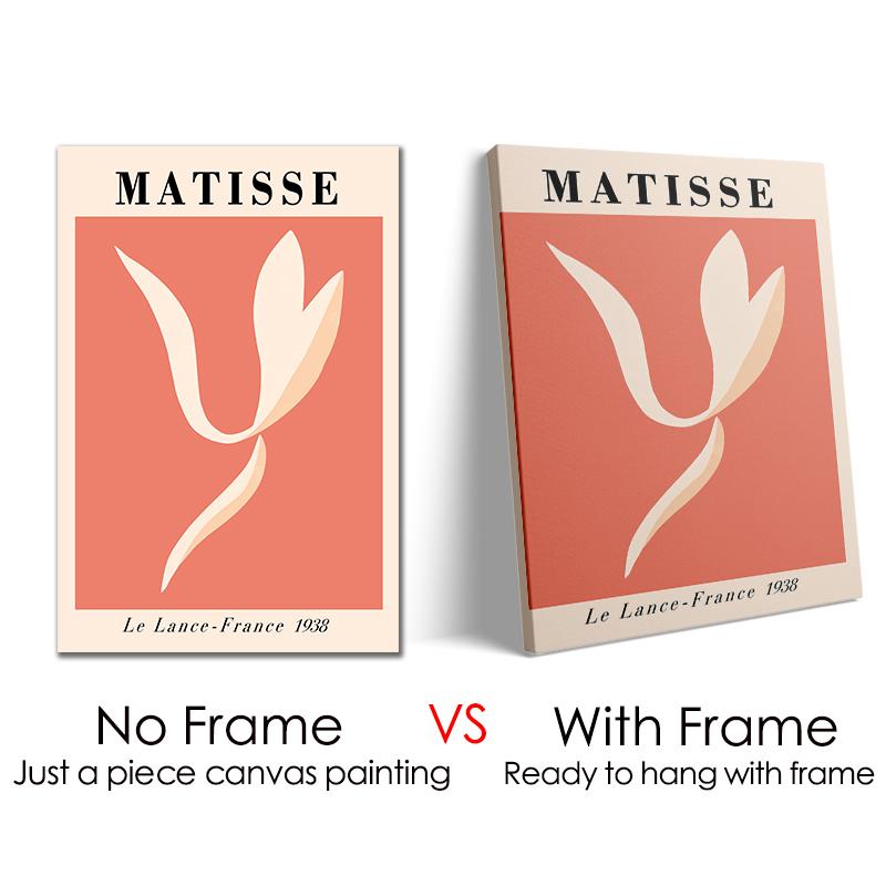 Abstract Picasso Matisse Yayoi Kusama Wall Art Canvas Painting with Frame Nordic Aesthetics Posters and Prints Living Room Decor