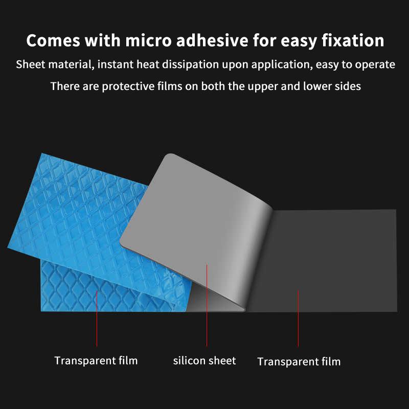 2Pcs 15W M.2 Thermal Pad Conductive Pad Sheet 0.5/1.0/1.5Mm Silicon Ssd Thermal Pad Adhesive Insulating Thermal Pad For Laptop