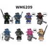 WM6209 Anime Games Bricks Dolls Blade Shield Soldier Angel Assembly Toys Building Blocks Collection Toy Model for Children