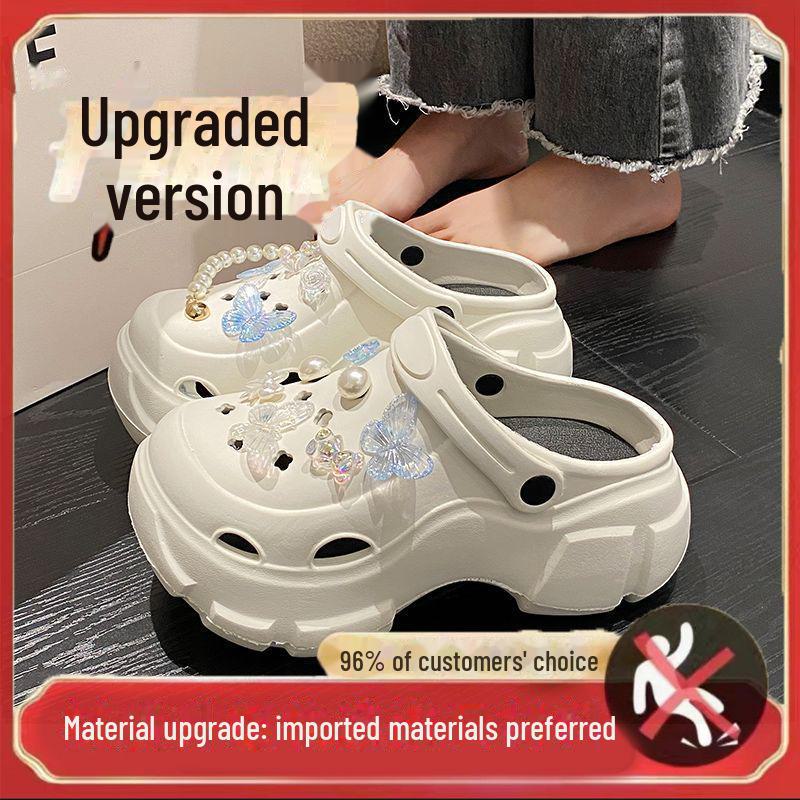 Женские летние босоножки на толстой подошве с противоскользящим покрытием, увеличивающие рост, 2024 г.