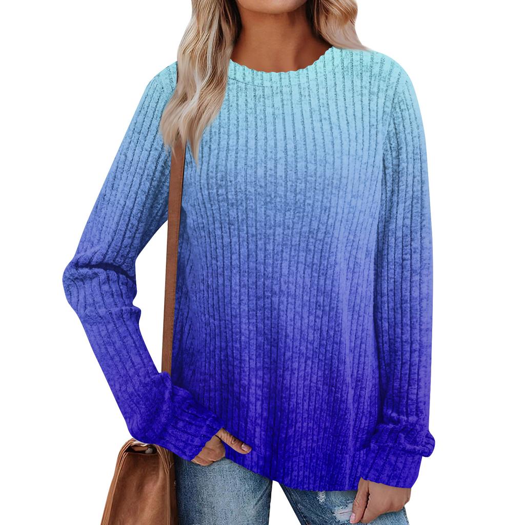 Женский зимний топ с круглым вырезом из легкого хлопка с начесом и принтом в стиле колор-блок