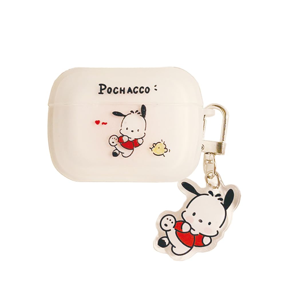Чехол Pochacco для AirPods 3, чехол для зарядки, силиконовый чехол, защитный чехол Pochacco, ударопрочный, водонепроницаемый, пылезащитный, поддерживает беспроводную зарядку с