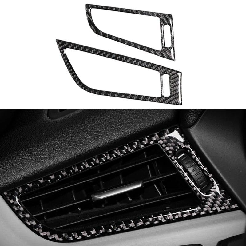 2 шт. Накладки на рамки воздуховодов переднего кондиционера из углеродного волокна для BMW Z4 E89 2009-15, автоаксессуары