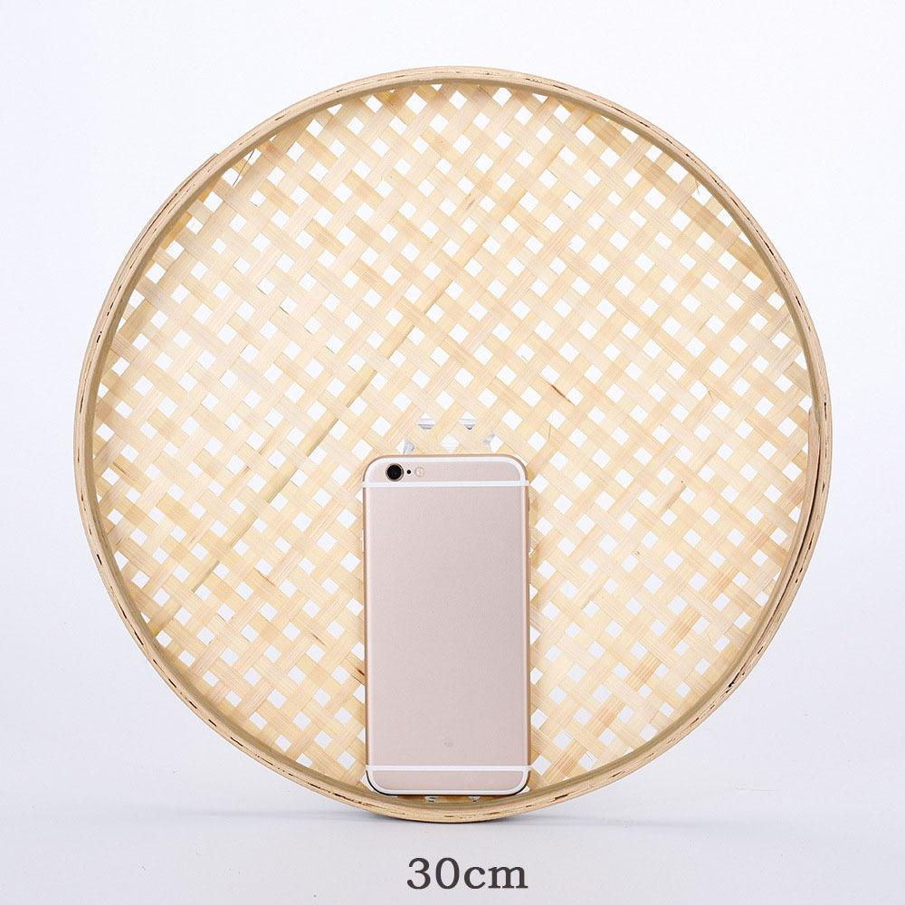 6 Sizes Weaving Bamboo Sieve Raft Handmade Storage Basket New Kitchen Storage Trays  Home Decor