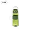 Water bottle 700ml outdoor sports water cup with non-slip silicone cover, portable bounce cover, male and female students plastic cup