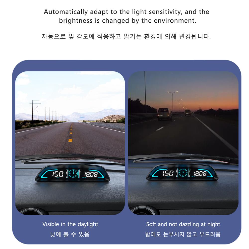 G3 GPS HUD Автомобильный цифровой спидометр Датчик Smart Head Up Display Безопасность Превышение скорости Сигнализация Компас Часы Одометр Подходит для всех автомобилей