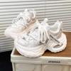 Korean Version of Thick-soled Heightening Dad Shoes for Women 2025 Spring and Summer New Mesh Breathable Small Casual Versatile Sports Shoes