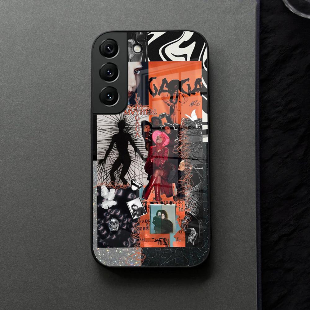Чехол L-LADY GAGA MAYHEM Стеклянный Для Samsung Galaxy S21 S26 S25 S22 S20 S24 S23 Ultra Fe Plus A16 A34 A54 A24 Coque