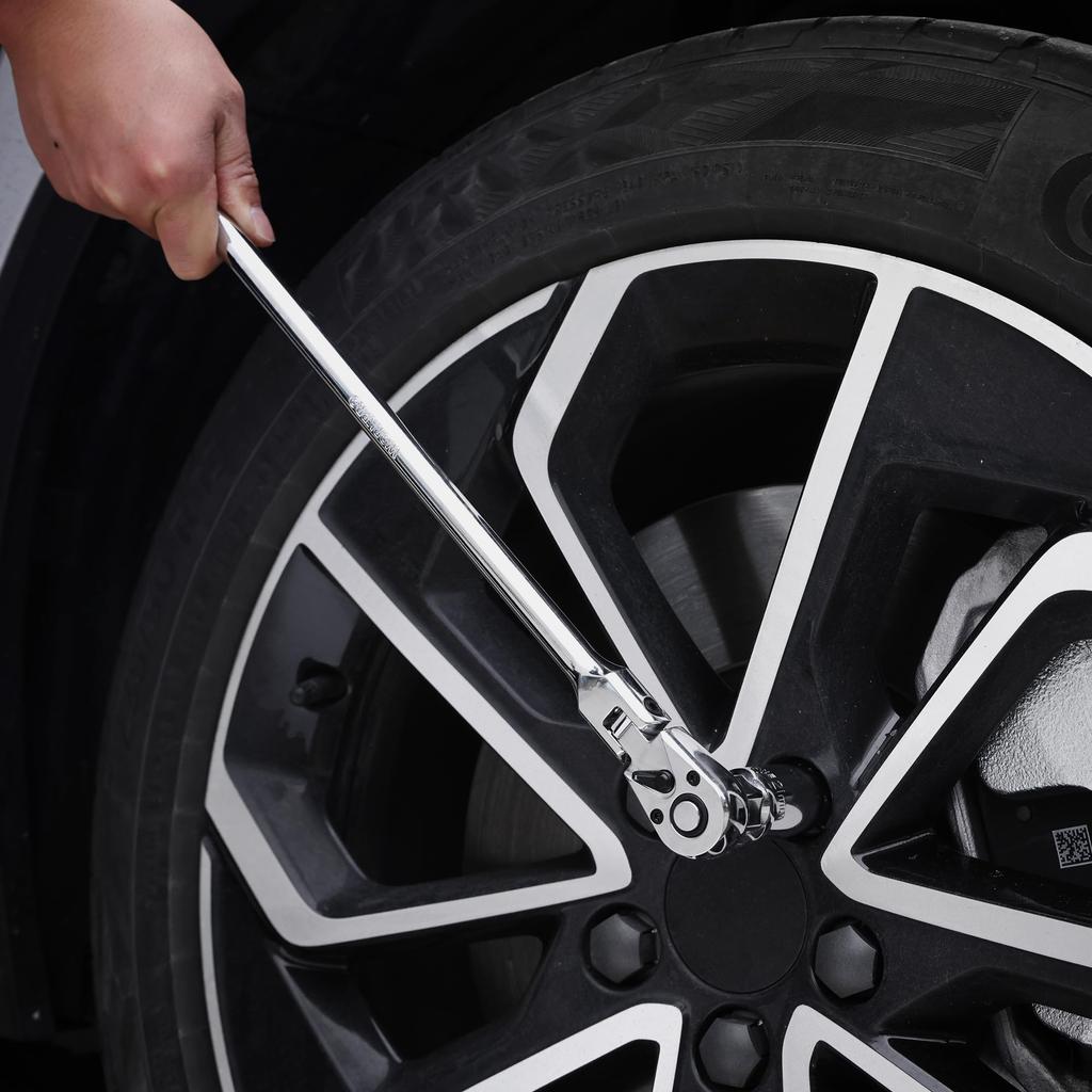 WORKPRO Трещотка Трещотка Головка Длинная Поворотная 457мм Общая Легкое Направление Быстрый Сброс Ванадиевая Сталь Зубчатая Рукоятка, Гаечный ключ, Гаечный ключ, Привод 9,5мм, Головка,