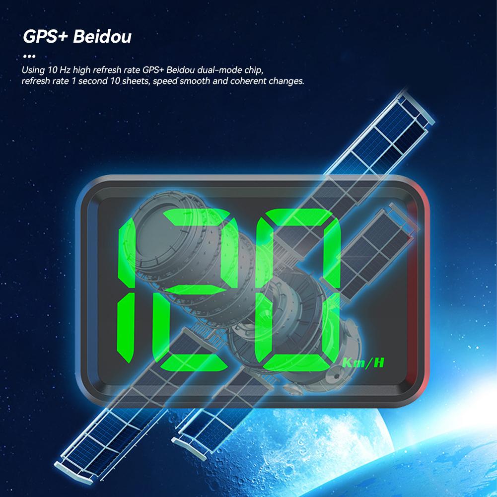 Автомобильный спидометр HUD Head Display Цифровой GPS-измеритель скорости KMH MPH Display для грузовика, мотоцикла, подключаемого и работающего, автозапчасти, аксессуары