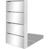 VidaXL Shoe Cabinet 4 Shelves and Mirror 63x17x134 Cm White
