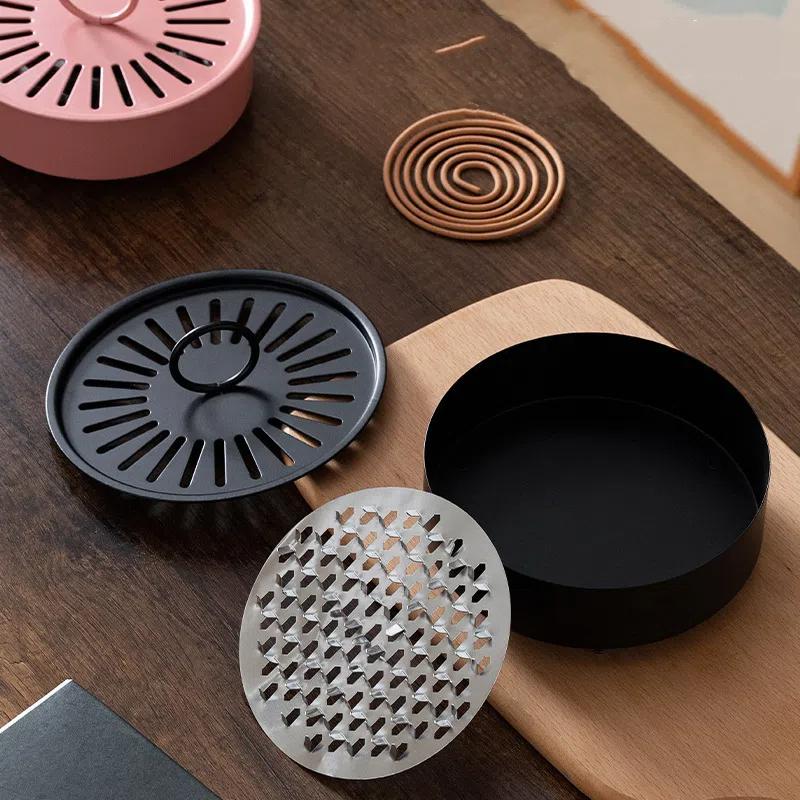 Ручка из железа с художественным оформлением, креативный круглый дизайн, прочная противомоскитная спираль, уникальная подставка для благовоний, летние однотонные аксессуары для дома