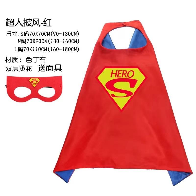 Halloween Children'S Cape, Superhero Frozen Style, Spider-Man, Iron Man, And Cap Mask
