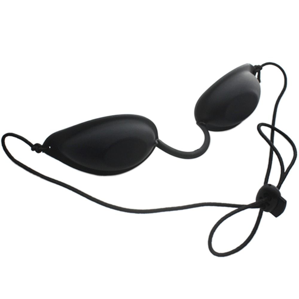 Black Protective Eyepatch Adjustable Tanning Goggles Durable Eye Shields Indoor & Outdoor