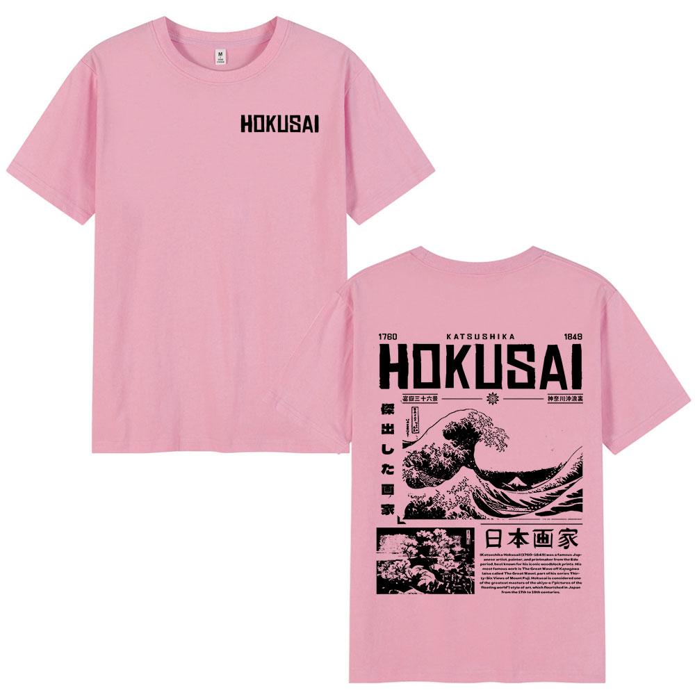 Japanese Hokusai The Great Wave T Shirts Unisex Women Clothing Fashion Short Sleeve 100 Cotton Casual T Shirt Harajuku Streetwear