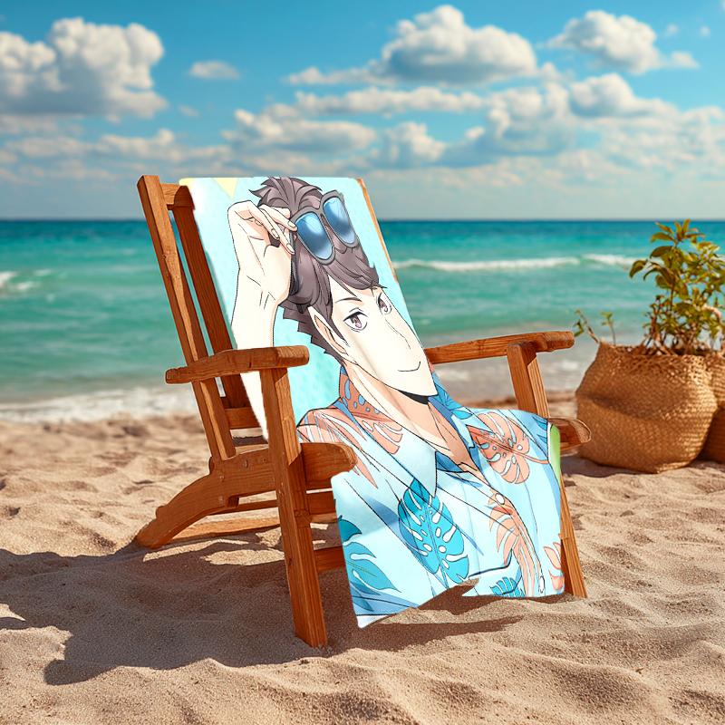 1pc Oikawa Tooru2 Beach Towel, Comfortable and Thick, and Swimming/Bath/Picnic/Camping Towel, Suitable for Seaside Beaches