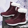 Fashion High-top Velvet Women's Snow Boots Comfortable Non-slip Women Cotton Shoes Outdoor Waterproof Boots Warm Women Sports Shoes