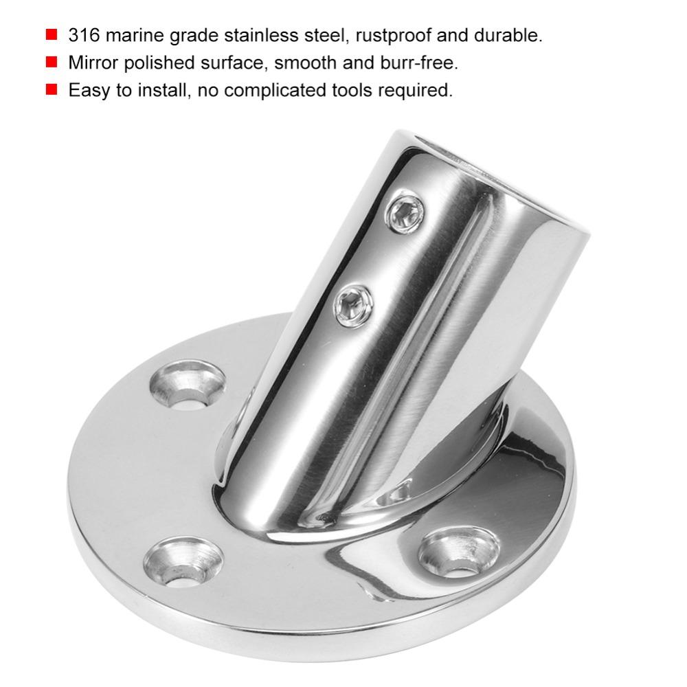 30° 45° 60° 90° Stanchion Base Column Hand Rail Railing Fitting  Marine Applications