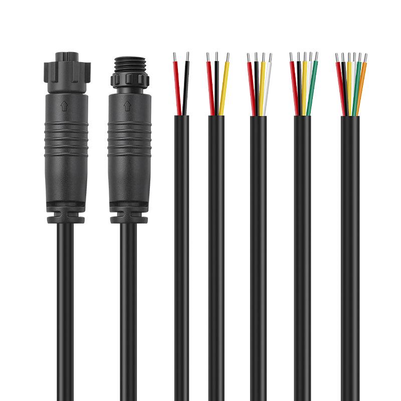 Авиационный штекер M8 IP67 Водонепроницаемый Кабель питания 24AWG для подключения датчика электромотоцикла/автомобиля