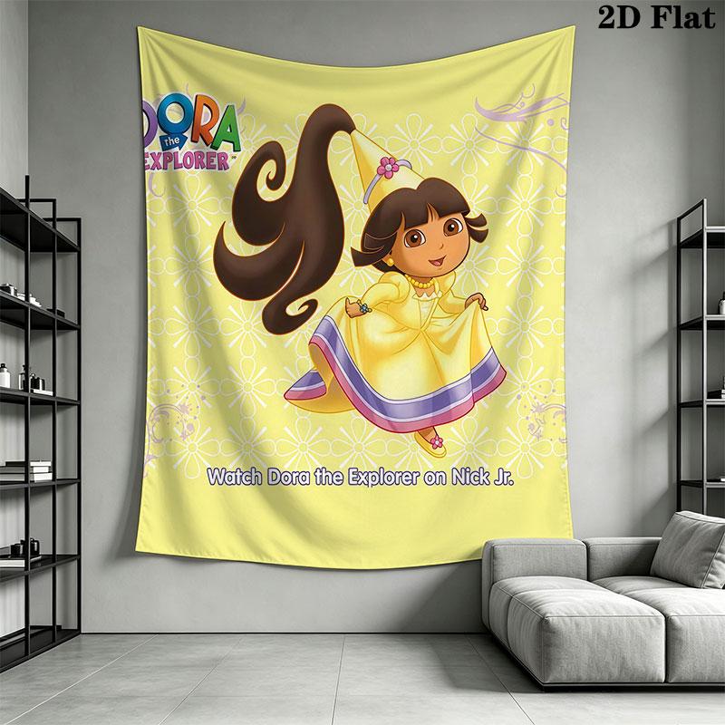 Dora the Explorer A Wall Hanging Printed Fabric Blanket Decorative Tapestries for Bedroom Living Room Home Decor