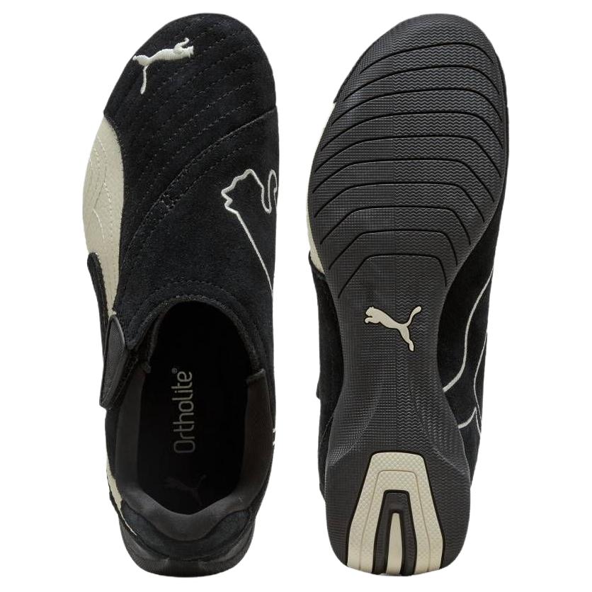 Puma Унисекс Черно-белые повседневные слипоны Slipcat 406357-03