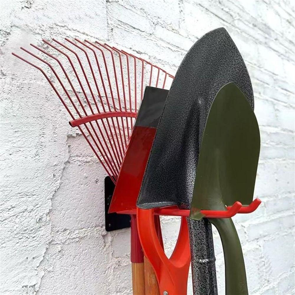 1Pcs Iron Garden Tool Organizer Screw Installation Wall Mounted Hook  for Shovel Rake Broom Hose