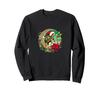 Christmas Box Turtle Santa Hat Illustration Art Nouveau Sweatshirt