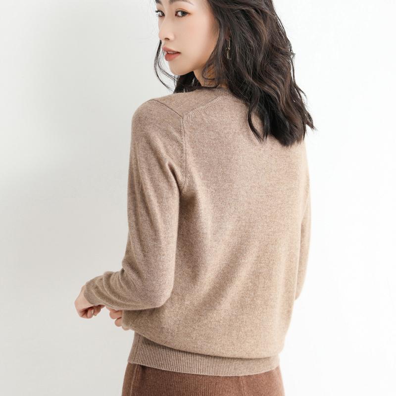 Winter Classic Style Cashmere Pullover Fashion Merino Wool Sweater Round Neck Long Sleeve Knitwear Soft Warm Basic' Clothing Top