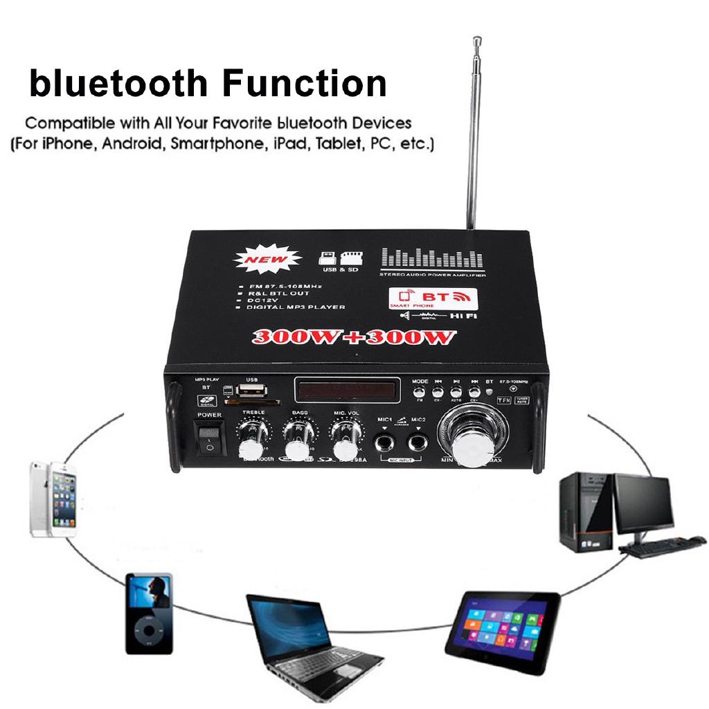 600 Вт мини-усилитель профессиональные усилители аудио Bluetooth домашний усилитель сабвуфер усилитель домашний кинотеатр звуковая система