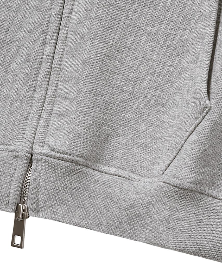Серый укороченный худи на молнии Lerenne Cross Crop Hood Zip-Up