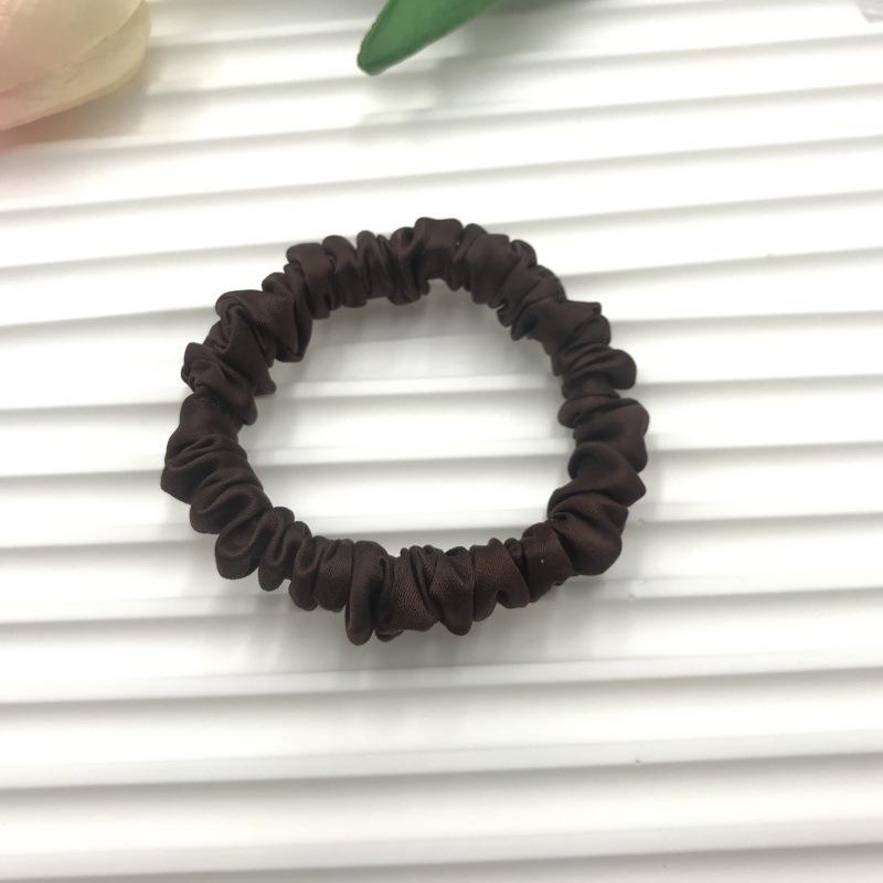Модная искусственная шелковая тонкая резинка для волос из высококачественного атласа, толстый кишечник, круг, женская завязка для волос, украшение для волос