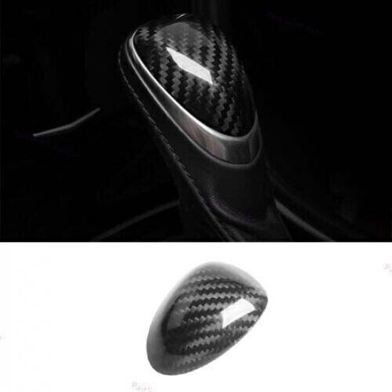 Dry Carbon Fiber Console Gear Shift Knob Trim For Cadillac SRX 2013-2015