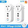 Tuya Wi-Fi умная USB-розетка 3-контактная вилка Южная Африка Индия-ЕС Великобритания США адаптер для зарядки голосовой синхронизации для Google Home Alexa