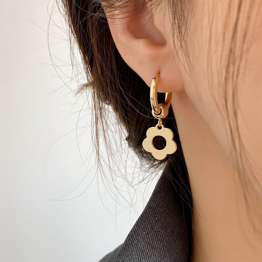 Earrings Silver Earrings Korean Style Earrings Female Earrings Flower Earrings Gold Hoop Earrings