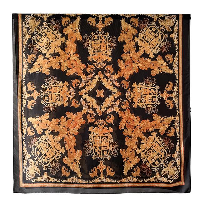 Mid-length Scarf Retro Literary High-end Scarf Shawl Breathable Sunscreen