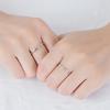 New 925 Sterling Silver Couple Ring Fashion Bamboo Joint Adjustable Micro-inlaid Zircon Pair Lovers Rings Jewelry Gift