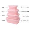 Collapsible Silicone Food Container, Portable Bento Lunch Box, Microwave Food Storage Containers for Home and Outdoor Use