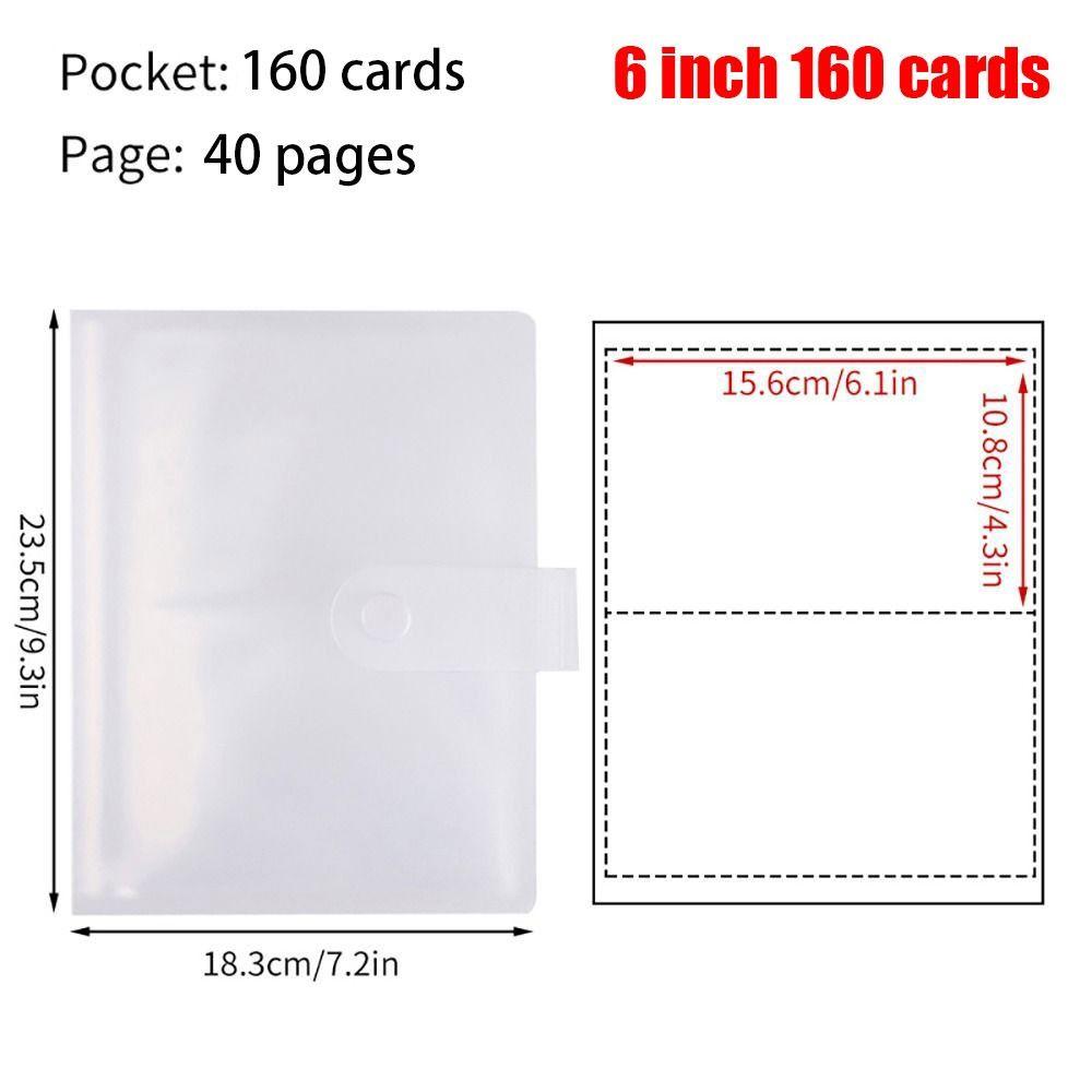 1Pcs New Collect Book Photo Album 80/160 Slots PVC Picture Card Holder Transparent 3/4/5/6/7 Inch Photocard Holder Idol Star