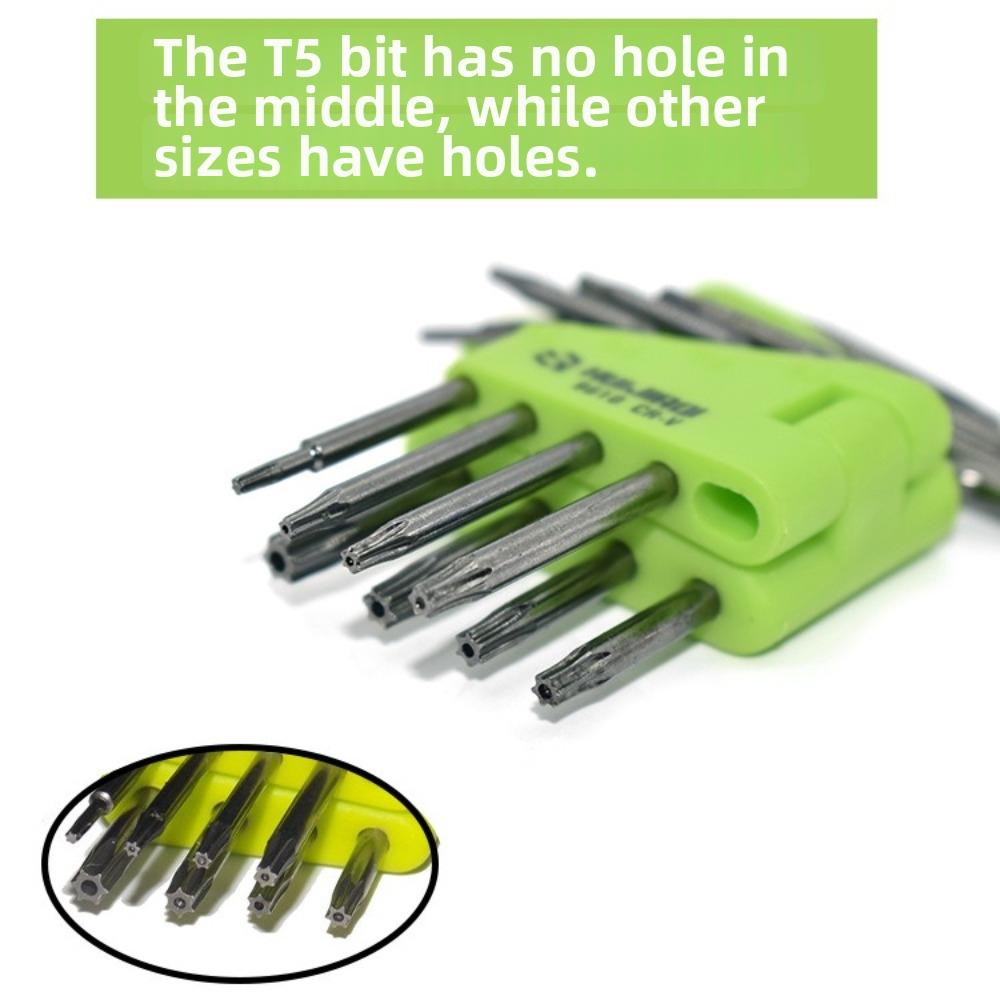 CR-V Steel Star Torx Wrench Set 8 Pcs Star Key Wrench Durable Torx Screwdriver Kit Workshop Use