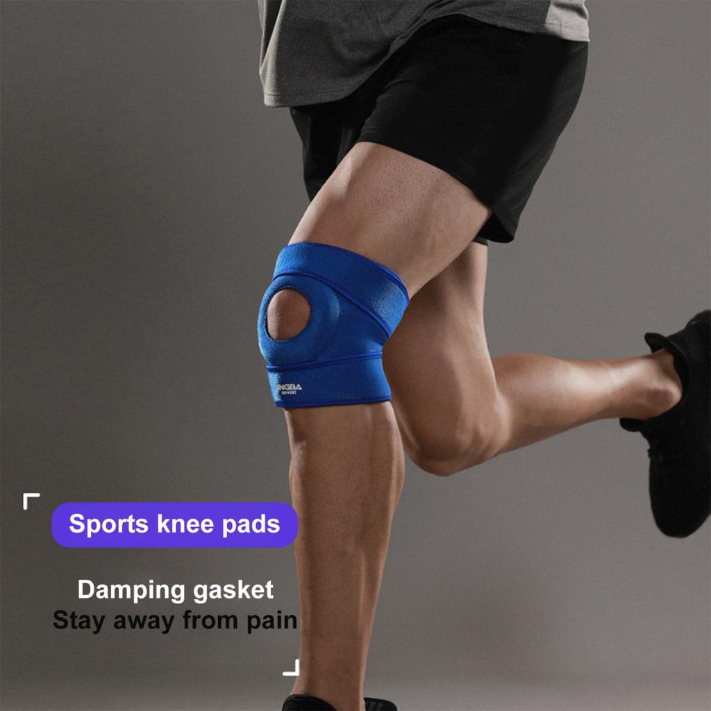 Наколенник с открытой коленной чашечкой, нескользящий, регулируемый, дышащий, для мужчин и женщин, пеший туризм, баскетбол, езда на велосипеде, бег, артрит, поддержка боли, наколенники, накладки на рукава