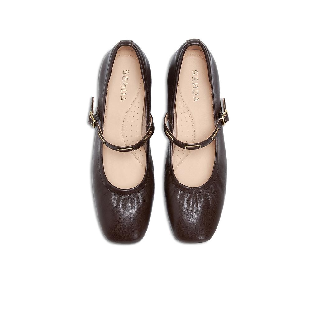 Senda Mary Jane Shoes Women's 2026 Autumn New Shopping Mall Same Style Coarse Custom Shoes