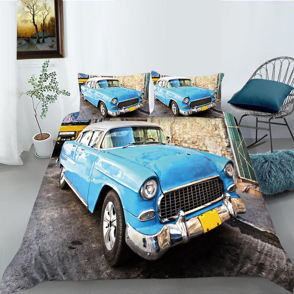 Пододеяльник с 3D принтом Покрывала с автомобилями Постельный комплект из полиэстера Queen King Size Роскошный пододеяльник для мальчиков-подростков и мужчин