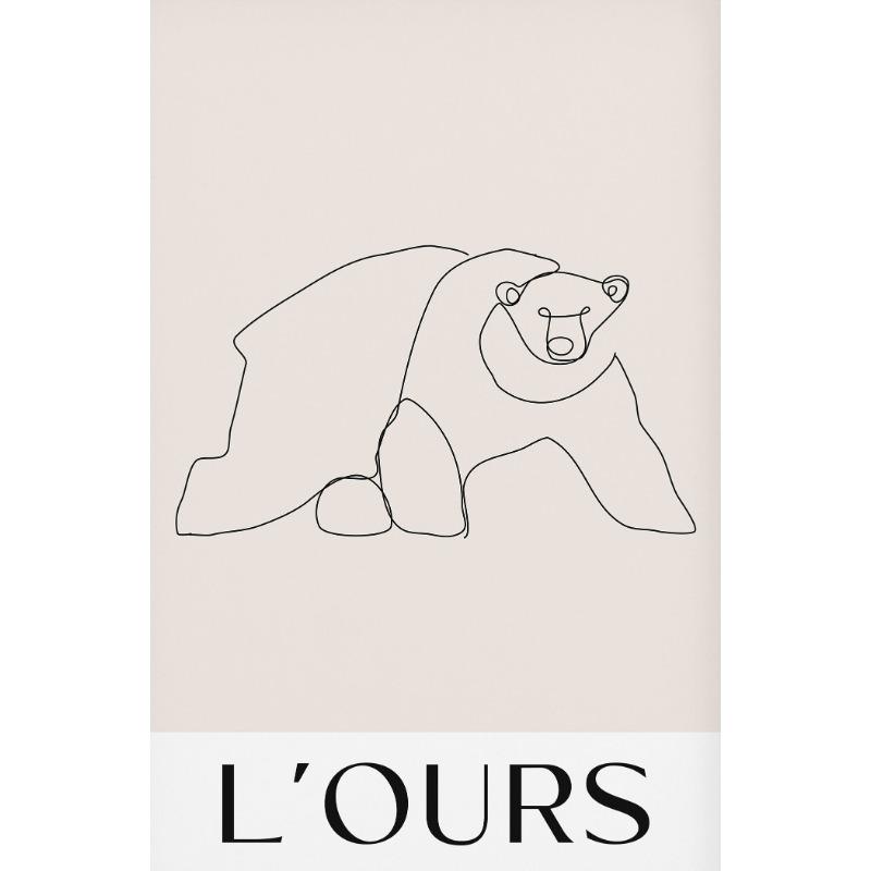 Минималистичные животные линия медведь верблюд дельфин горилла кошка плакаты и принты печать на холсте настенное искусство картина для декора гостиной