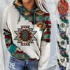 2022 Autumn/Winter Women's Ethnic Style Print Sweatshirt - European & American Fashion