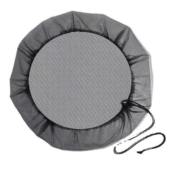 Сетка для защиты от мусора, сетка для защиты от дождя, с затягивающимся шнурком, чехол для ведра для сбора воды, защита резервуара для воды на патио в саду