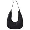 New NERDY Nylon Crescent Bag Shoulder Bag Women's Black/Cream PNES23AA22